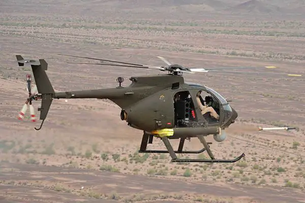 The Boeing AH-6 Little Bird (AH-6i/AH-6SA) is a light attack and reconnaissance helicopter operated by the Saudi Arabian National Guard (SANG). It represents an export-focused evolution of the MH-6 special operations helicopter. (Picture source: Boeing)