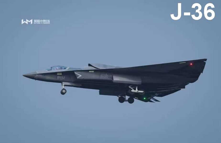 The Chengdu J-36 is China’s land-based sixth-generation fighter prototype, featuring a tailless flying wing design, deep stealth shaping, and long-range multi-role capabilities.
