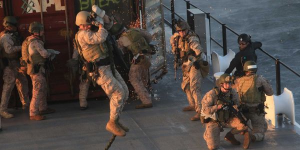 The seized material was described as dual-use components potentially useful for Iran’s missile program, and U.S. officials tied the timing to intensified Iranian efforts to rebuild its ballistic missile arsenal before another confrontation with Israel. (Picture source: US Navy)