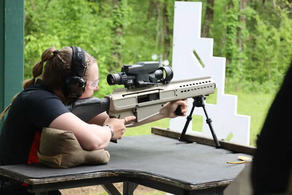 Barrett-Mars Inc.'s new 30×42 mm grenade rifle will allow U.S. soldiers to accurately hit enemies hiding behind cover and shoot down nearby drones, with the help of programmable explosive rounds. (Picture source: Barrett)