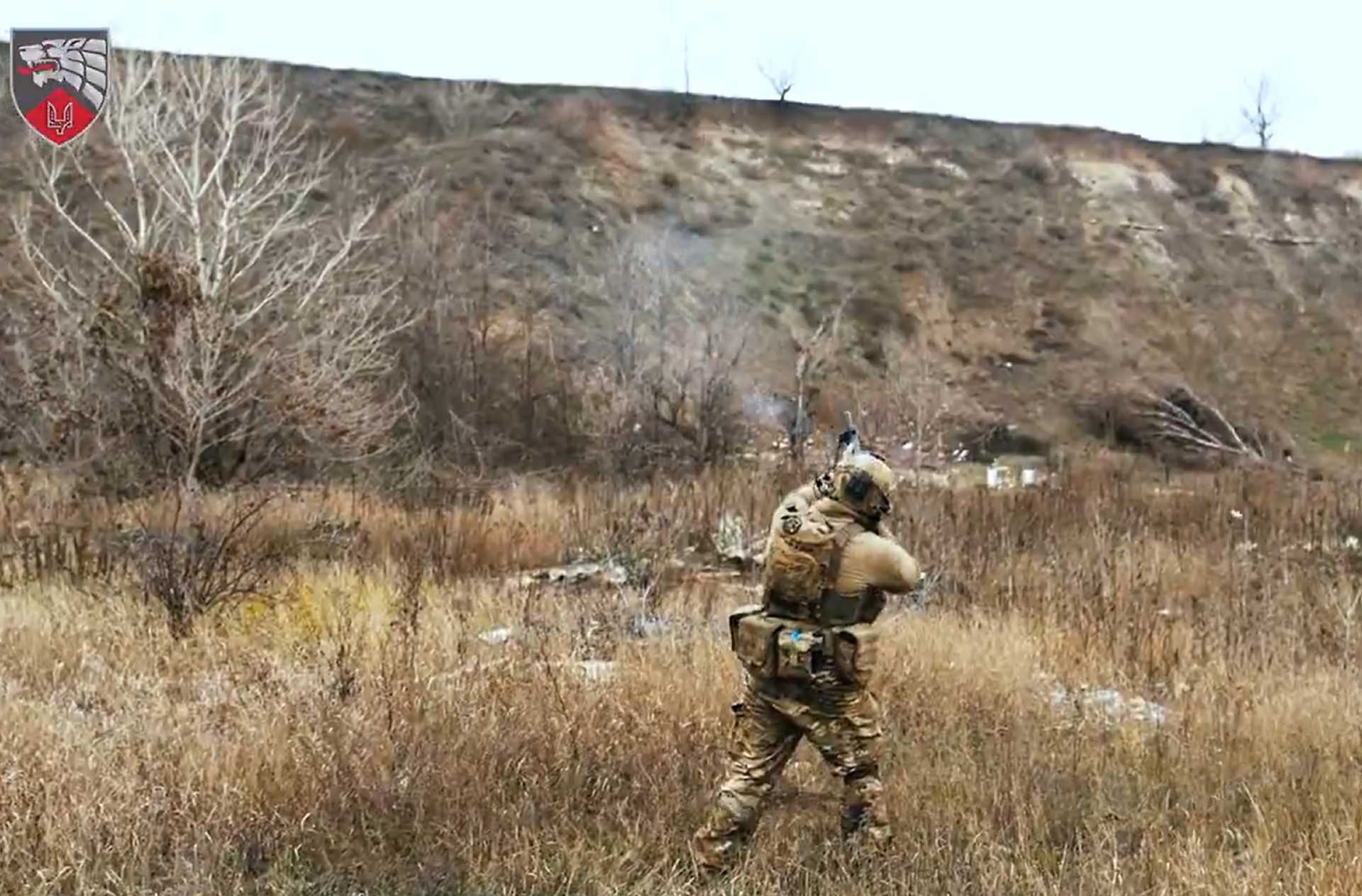 Ukrainian Special Forces from the 3rd Regiment of UASOF conduct live-fire training with 12-gauge shotguns to intercept hostile FPV drones during close-range counter-UAS drills near the front line.