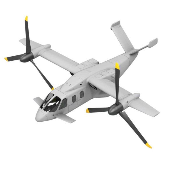 The ATA-NXM tiltrotor concept is based on several structural characteristics previously explored with the NGCTR demonstrator, including straight wings, a composite fuselage, and a V-tail equipped with vertical tips. (Picture source: Leonardo Helicopters)