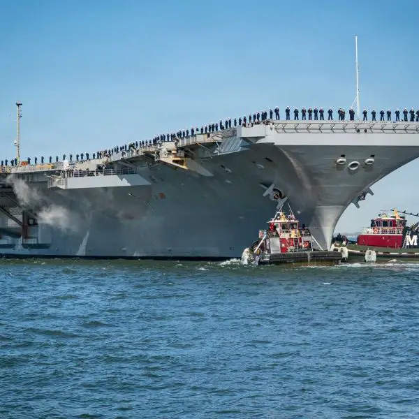 The Carrier Strike Group 10 deploys at a time when the USS Gerald R. Ford (CVN-78) was undergoing repairs in Croatia, while the USS Abraham Lincoln (CVN-72) was operating in the Arabian Sea, creating the conditions for a three-carrier posture in or near the Middle East. (Picture source: US Navy)