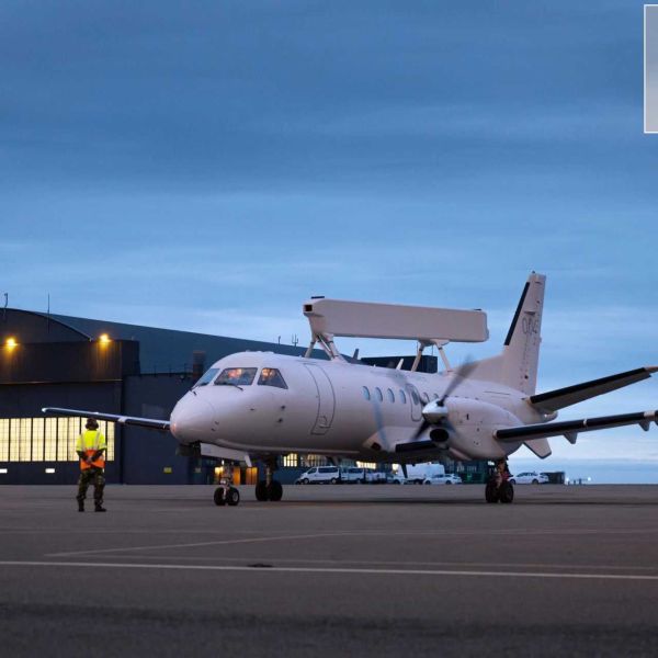 The Saab 340 AEW&C, also known as ASC 890, is capable of tracking up to 1,000 airborne targets and 500 surface targets simultaneously, and its radar’s lookdown capability allows it to detect low-flying threats that would otherwise be obscured by terrain. (Picture source: NATO and X/WarTranslated)