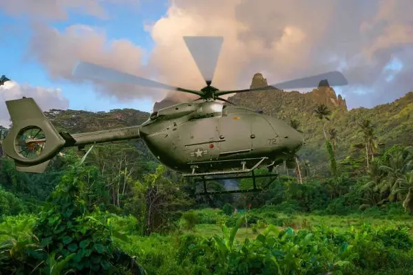 U.S. Marines will test Airbus’ MQ-72C Lakota Connector in the Pacific in 2027, evaluating how the optionally piloted logistics helicopter can deliver ammunition, ordnance, and critical supplies to dispersed forces operating inside contested island chains (Picture source: Airbus).