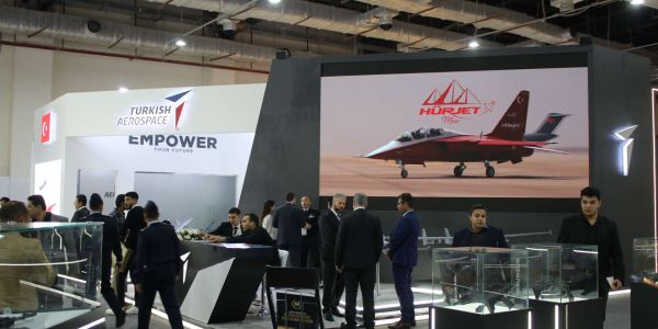 Turkish Aerospace showcases its full airpower portfolio at EDEX 2025, highlighting the KAAN fifth-generation fighter, HÜRJET trainer, ANKA and ANKA III unmanned systems, T129 ATAK helicopter, and Şimşek target drone as the company strengthens its export presence across the Middle East and Africa (Picture source: Army Recognition Group).
