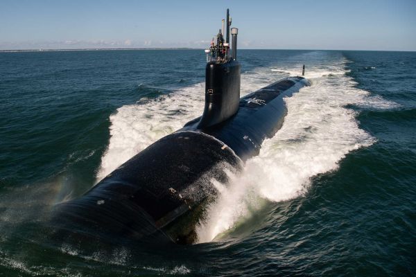 U.S. Navy USS Massachusetts (SSN 798), a Virginia-class Block IV nuclear-powered attack submarine, pictured ahead of its March 28, 2026, commissioning in Boston, where it will formally enter active U.S. Navy service and expand the fleet’s operational undersea warfare capability.