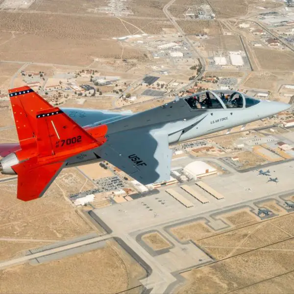 The U.S. Air Force has inducted its first T-7A Red Hawk into service, marking the start of a digitally driven overhaul of pilot training aimed at preparing aircrews for future high-end air combat (Picture Source: Edwards Air Force Base)