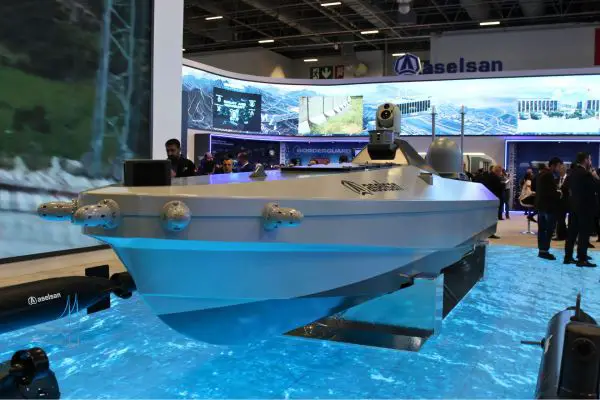 ASELSAN’s TUFAN unmanned surface vehicle displayed during SAHA 2026 in Istanbul on 5 May 2026 (Picture source: Army Recognition)