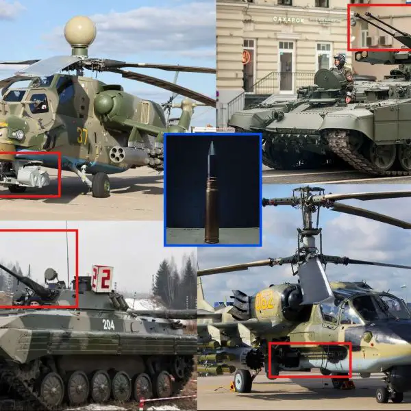 Rostec has unveiled a new 30 mm programmable airburst round that allows helicopters and armored vehicles to more effectively engage small drones and loitering munitions at close range (Picture Source: Vitaly Kuzmin / Rostec / Tass / Russian MoD)