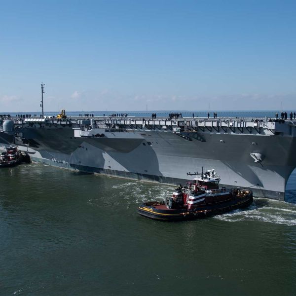 USS John F. Kennedy (CVN 79) conducts builder’s sea trials off the U.S. East Coast, marking the first at-sea testing of the Navy’s second Gerald R. Ford-class nuclear-powered aircraft carrier as it moves closer to fleet delivery.
