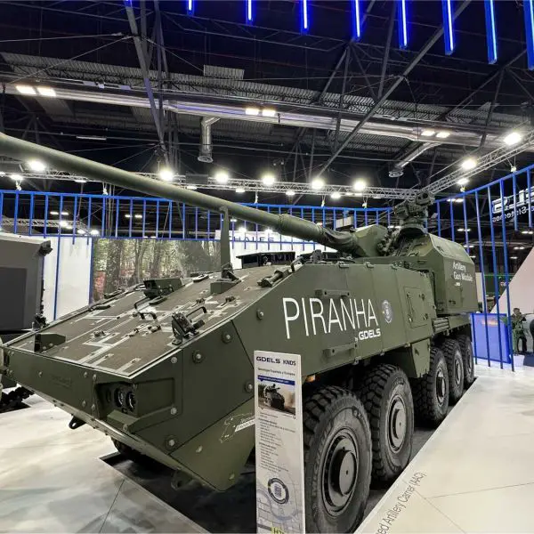 GDELS and KNDS are developing a next-generation wheeled self-propelled howitzer that combines the PIRANHA HMC 10x10 armored vehicle with the AGM 155mm automated turret, delivering long-range firepower, enhanced protection, and rapid shoot-and-scoot capability.