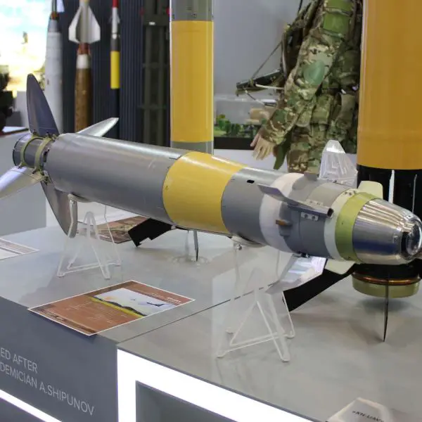 Russia’s KBP Instrument Design Bureau unveiled the KH-UAV, a compact air-launched guided missile designed for unmanned aerial vehicles, at World Defense Show 2026 in Riyadh, highlighting Moscow’s push into the growing market for drone-based precision strike systems (Picture Source: Army Recognition Group)