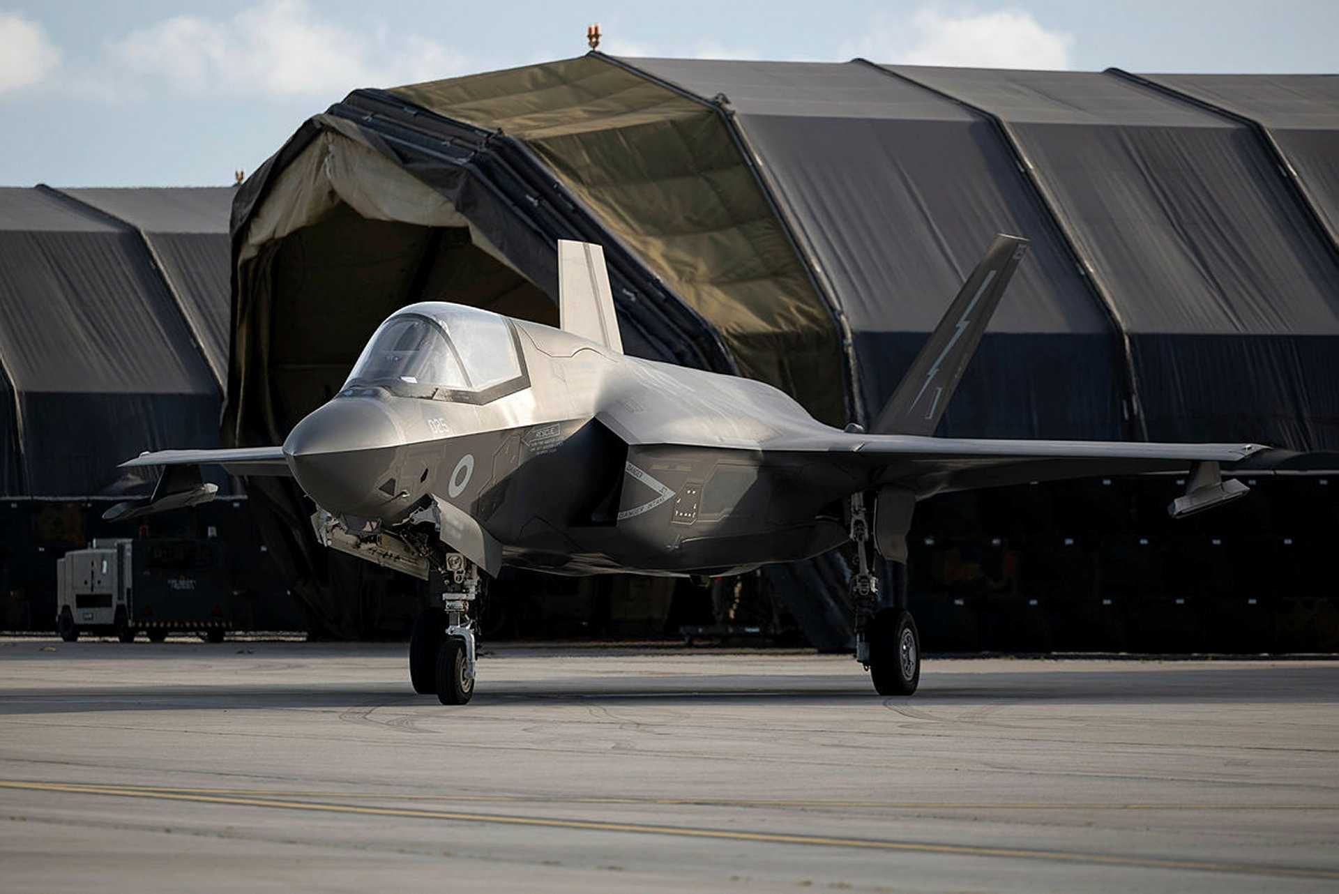 British Royal air Force F-35B Lightning II stealth fighters from No. 617 Squadron conduct Quick Reaction Alert (QRA) training from RAF Akrotiri, Cyprus, on February 9, 2026. Aircraft of the same type recently intercepted and destroyed hostile drones during coalition operations linked to Operation Epic Fury over the Middle East
