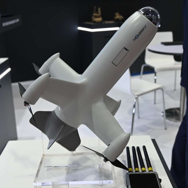 Novasky used DSA 2026 in Kuala Lumpur to introduce its KC300 system, a compact four-cell launcher deploying high-speed kinetic interceptor drones to give Southeast Asian forces a low-cost, rapid-response option against short-range UAV threats (Picture Source: Army Recognition Group)