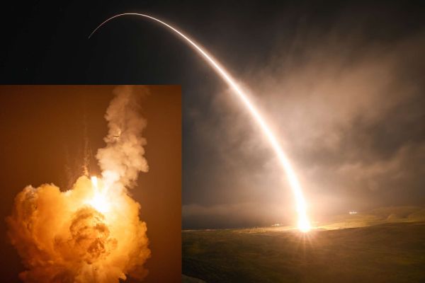 Unarmed Minuteman III ICBM launched from Vandenberg to validate long-range reliability and multi–reentry vehicle deployment, demonstrating rapid-response, silo-based nuclear strike capability with intercontinental reach and high-precision payload delivery against hardened targets (Picture source: U.S. DoW).