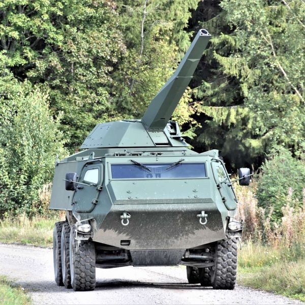 Germany’s Patria 6x6 offers fast protected mobility with an 8.5 tonne payload, plus variants with remote weapon stations and the NEMO 120 mm turreted mortar for rapid indirect fire, replacing ageing Fuchs vehicles in NATO formations (Picture source: Patria).