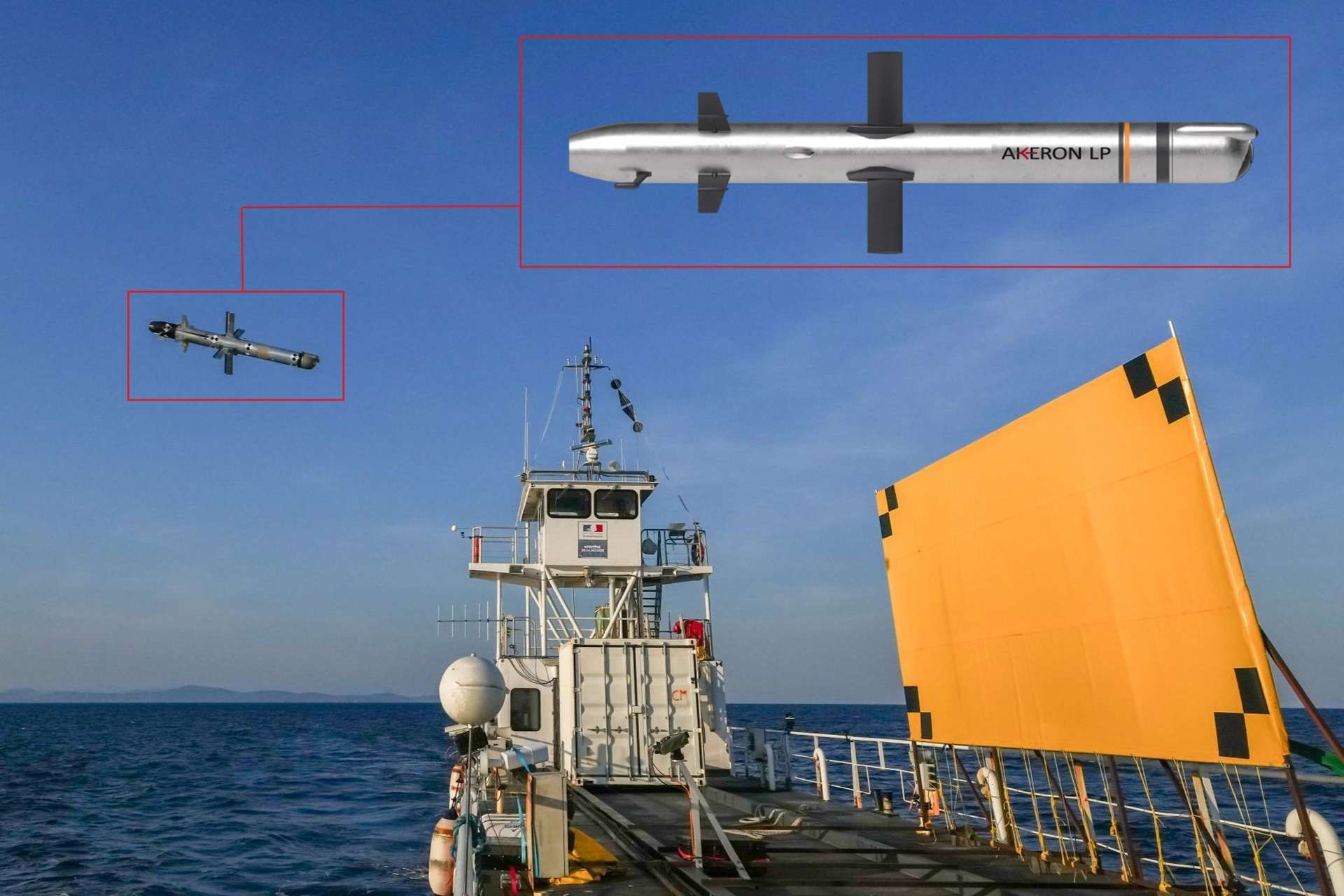 France advanced its AKERON LP missile toward operational service after a March 2026 test successfully validated its laser-guided targeting and two-way datalink against a sea-borne target, confirming key networked combat functions (Picture Source: OCCAR / MBDA)
