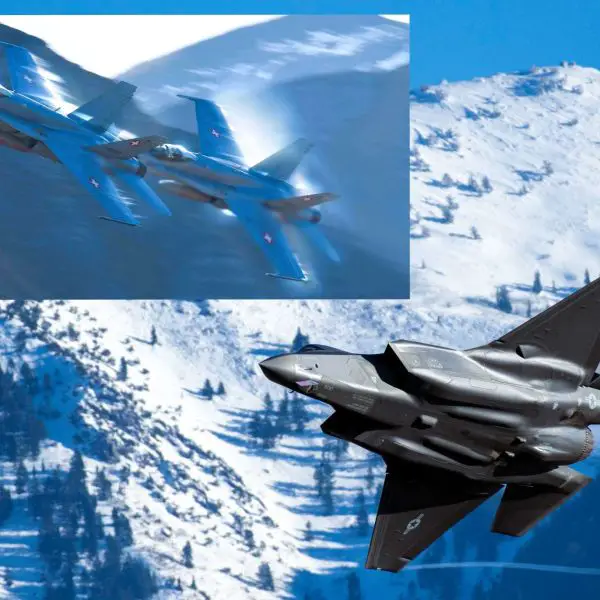 Switzerland has completed a major life-extension program for its F/A-18 Hornet fleet, ensuring continuous air defense readiness as the country's first F-35A fighter enters assembly and the Swiss Air Force begins its transition to fifth-generation combat aviation (Picture Source: U.S. Air Force / EuropeanAirShows-SimonSchibli / Edited By Army Recognition Group