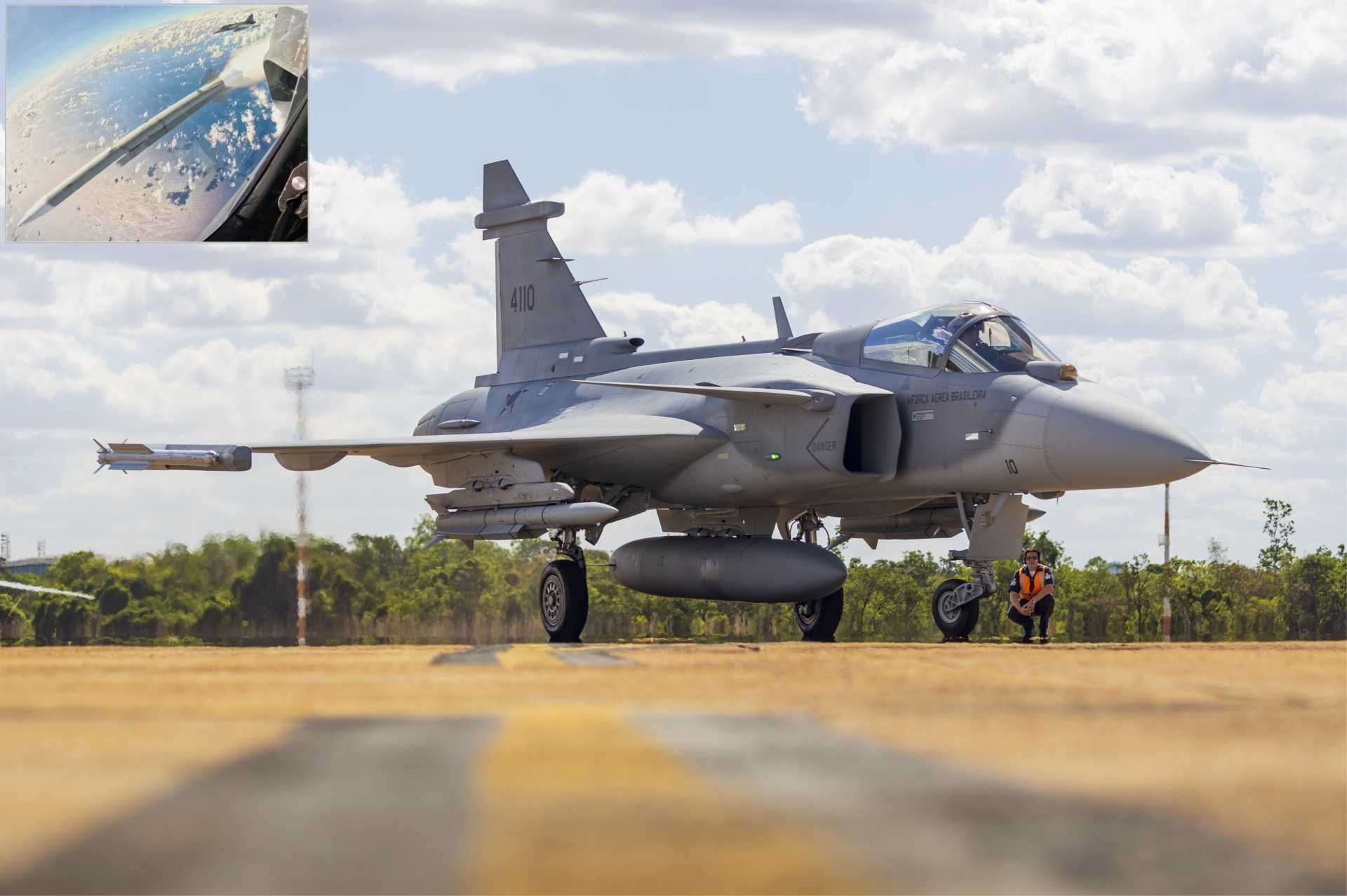 With this first launch of Meteor missiles, the Brazilian Air Force further establishes the F-39E Gripen as a central component of its national air defense planning for the coming decades. (Picture source: Brazilian Air Force)