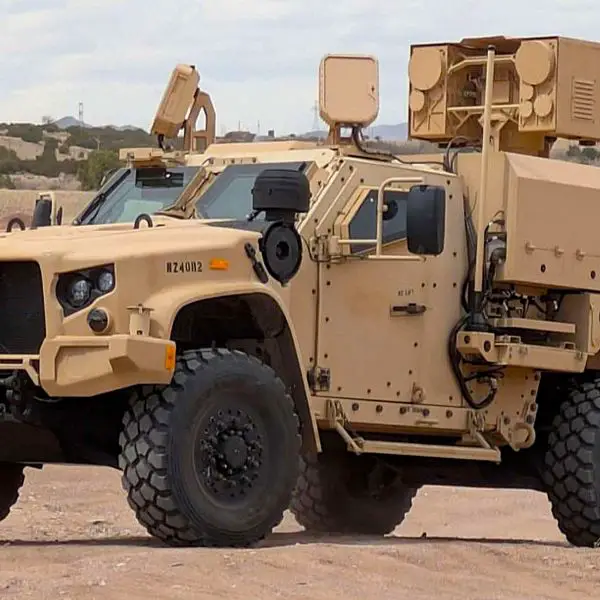 The U.S. Army has taken delivery of its first JLTV-mounted LOCUST high-energy laser systems, marking a shift toward mobile, vehicle-based counter-drone defense for frontline units (Picture Source: AeroVironment)