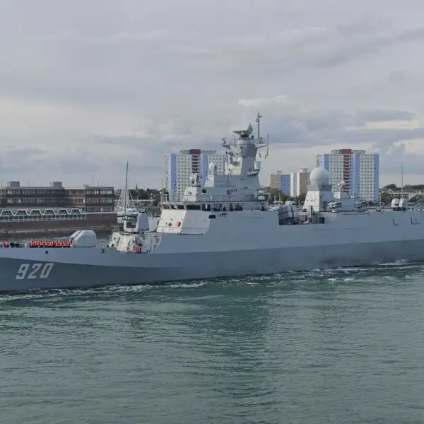 The Adhafer-class corvette, also designated C28A, traces its origins to a 2012 contract signed between Algeria and China State Shipbuilding Corporation (CSSC) for three stealth corvettes based on the Chinese F-22P and Type 054A design. (Picture source: X/@JonnyMD1)