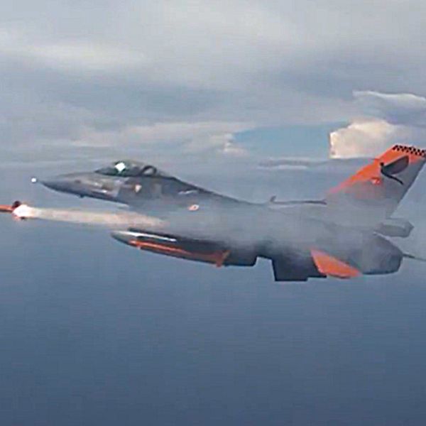 A Turkish Air Force Command F-16 of the 401st Test Squadron carried and fired the Bozdoğan (WVR) and Gökdoğan (BVR) during the October campaign, demonstrating back-to-back employment of short- and long-range effectors from the same platform (Turkish Air Force)