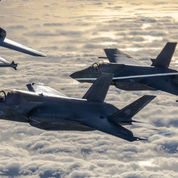 A U.S. Marine Corps F-35B Lightning II from VMFA-211 conducted a simulated expeditionary airstrike during urban warfare training at Marine Corps Air Station Yuma, demonstrating how the 13th Marine Expeditionary Unit is preparing to integrate fifth-generation airpower with ground and logistics forces for future crisis response operations (Picture Source: U.S. Marines)
