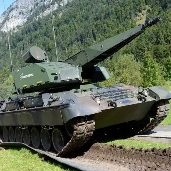 Leopard 1-based Skyranger 35 air defense system on display at Eurosatory 2024, showcasing Rheinmetall’s latest integration of mobile short-range air defense capabilities designed for high-threat environments.