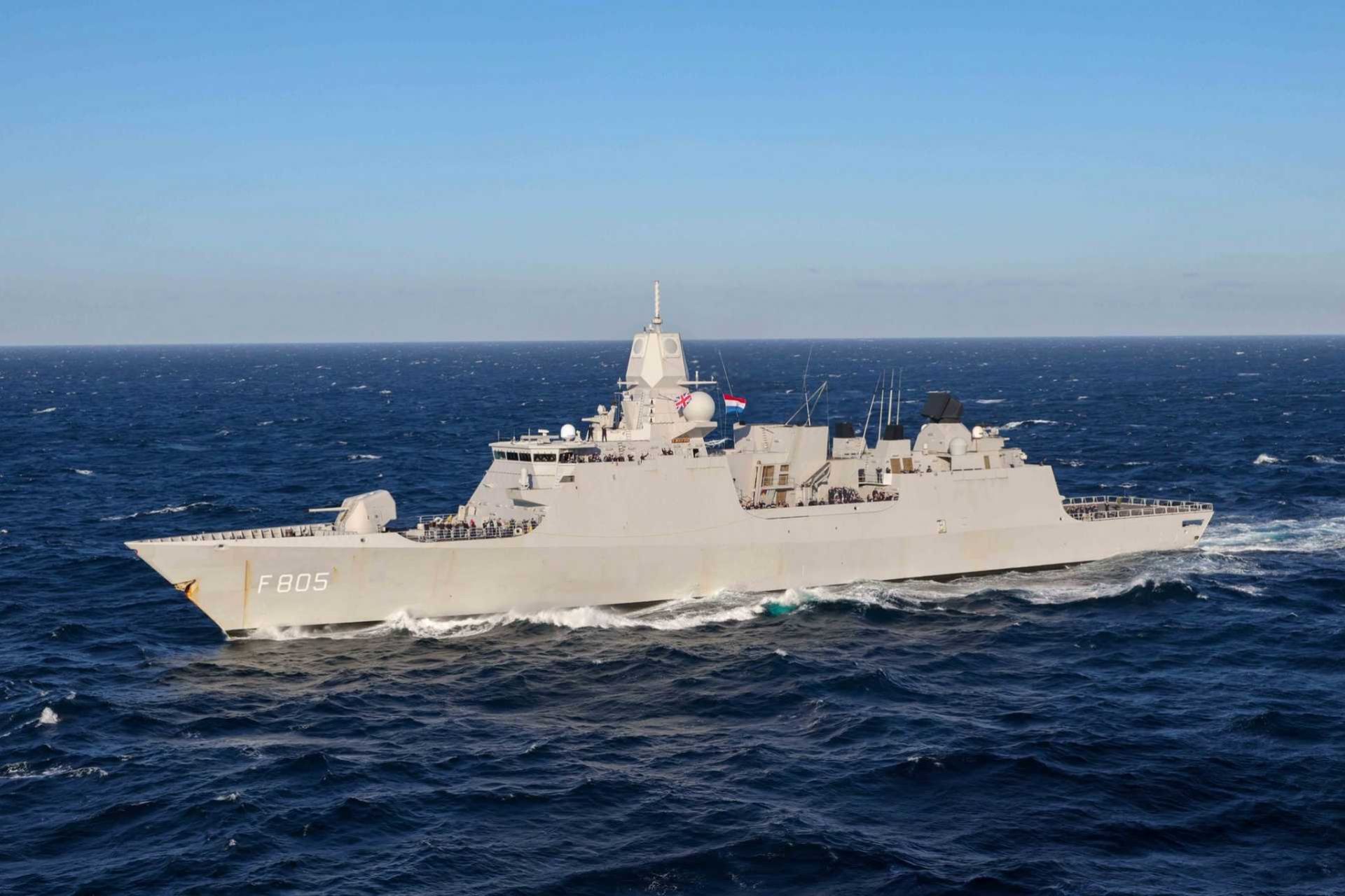 Within task group operations, the Zr.Ms. Evertsen air defense frigate protects other vessels at short and medium ranges while maintaining situational awareness across a large airspace sector. (Picture source: Dutch MoD)