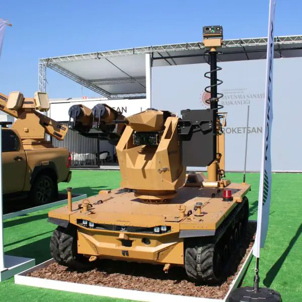 At SAHA Expo 2026 in Istanbul, ROKETSAN unveiled the İKA-PALEM missile-carrying unmanned ground vehicle, a remotely operated anti-armor system designed to give NATO forces precision strike capability while reducing troop exposure on contested battlefields (Picture Source: Army Recognition Group)