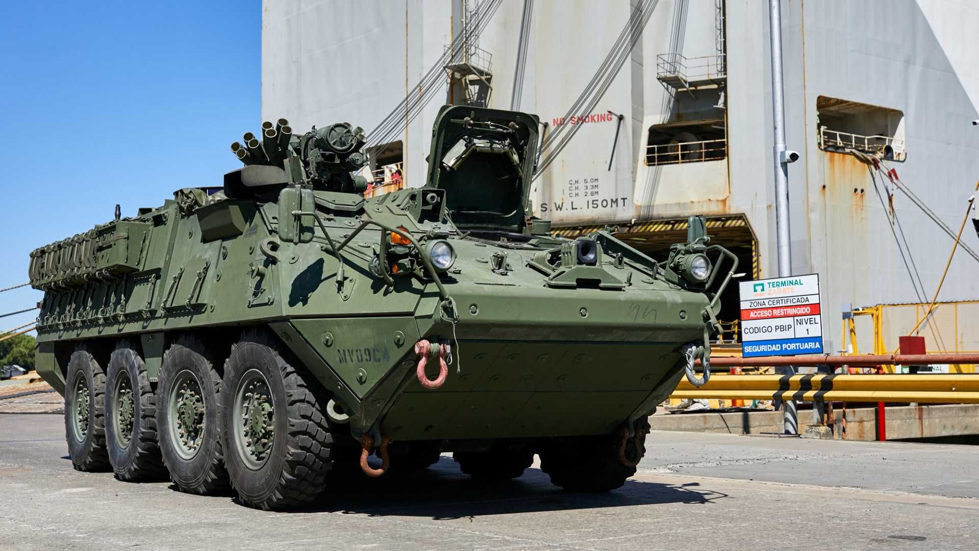 The Stryker entered U.S. Army service in 2002 as a central component of medium brigades designed to bridge the operational gap between heavy tracked formations and lighter units with reduced protection. (Picture source: Argentine Army)