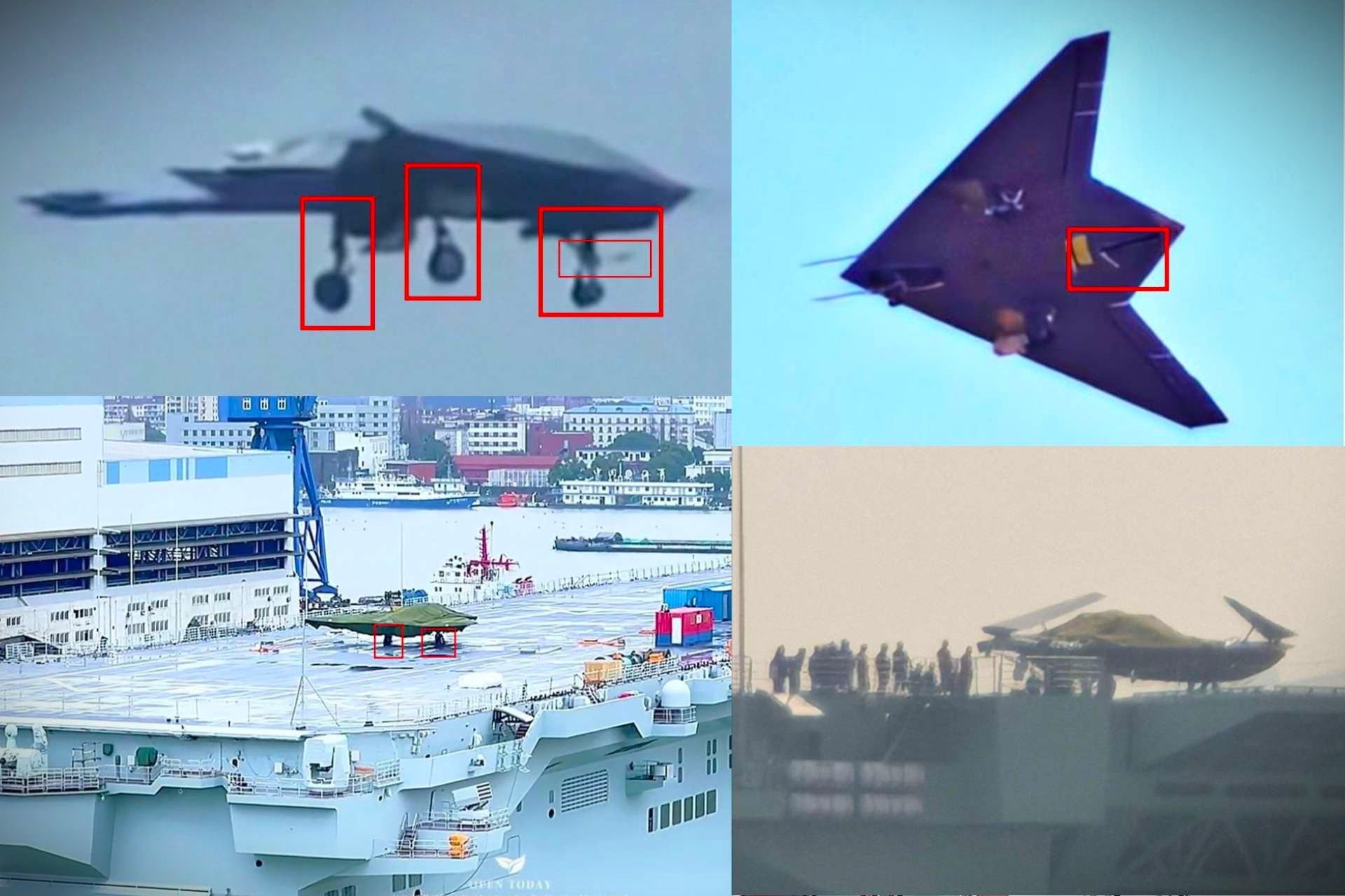 China’s GJ-21 naval UCAV has been observed with catapult launch gear, indicating it is being adapted for carrier-based operations aboard ships like the Type 076 Sichuan (Picture source: Chinese Social Media WEIBO / X-User: RupprechtDeino)