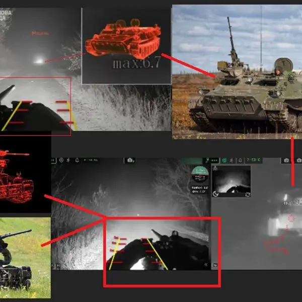 Ukraine’s TW-12.7 combat droid halted a Russian night assault near Kostyantynivka, destroying an MT-LB carrier and its troops in what officials hail as the first confirmed instance of a Ukrainian ground robot achieving a battlefield kill, marking a major step in robotic warfare (Picture Source: DevDroid / Ukrainian MoD / ArmyInform / Russian MoD)