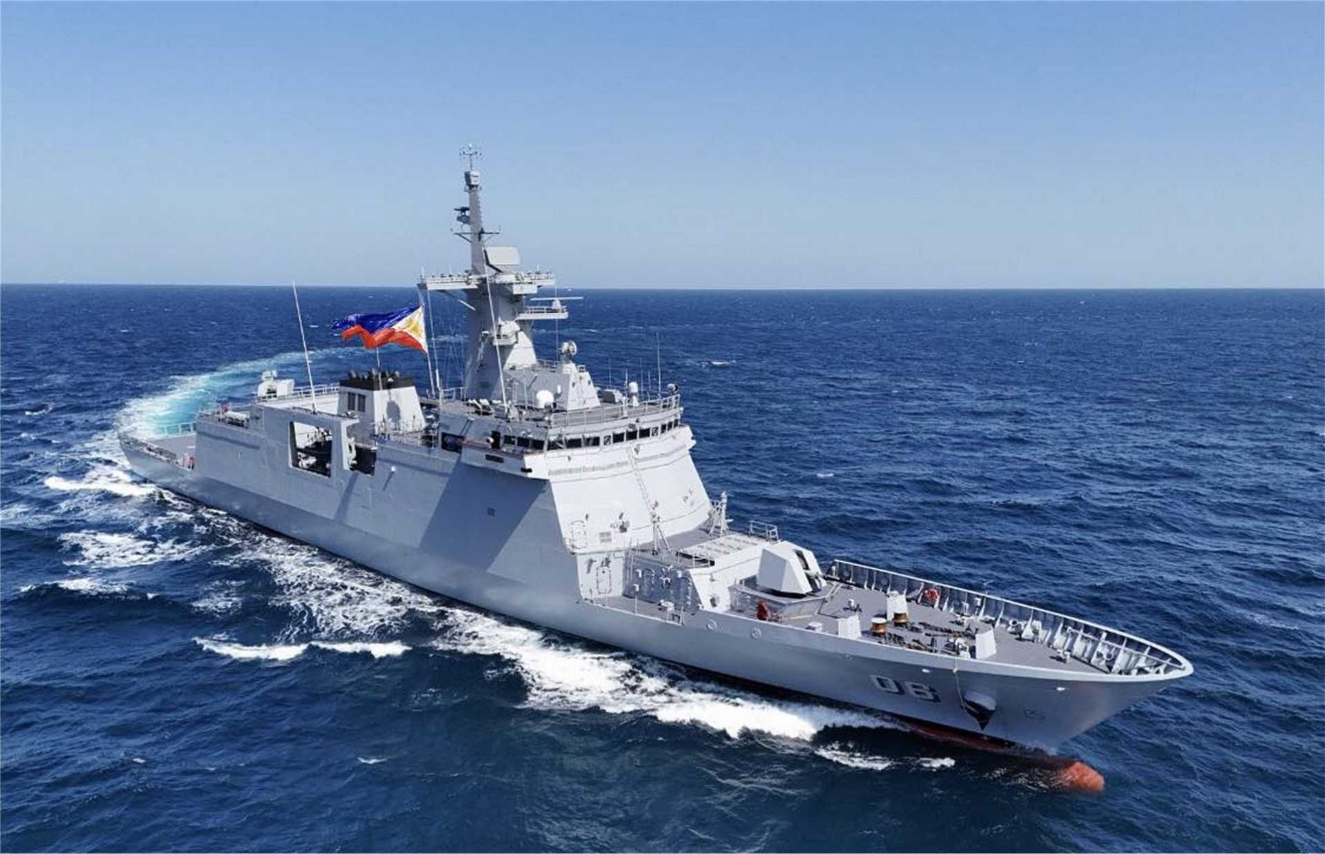 The BRP Miguel Malvar (FFG-06), the Philippine Navy’s newest guided-missile frigate, seen during sea trials off the coast of Ulsan, South Korea, prior to its delivery in late 2024.