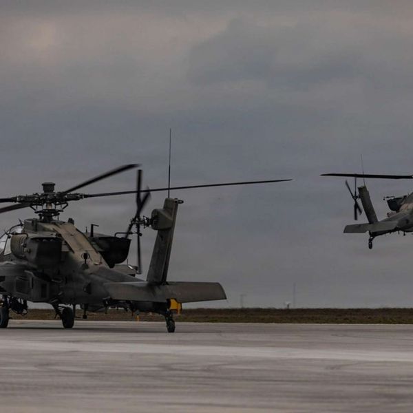 U.S. Army AH-64E Apache helicopters deploying to Mihail Kogălniceanu Air Base signal a strengthened NATO deterrence posture on the Black Sea flank through flexible, combat-ready aviation presence (Picture Source: U.S. Army)