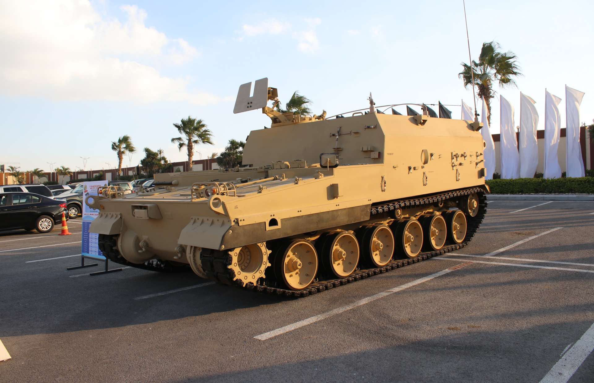 The 37-ton K11 Fire Control Vehicle is a tracked, armored command post for Egypt’s K9A1EGY howitzers, using a digital fire direction suite to coordinate up to six guns. Powered by a 1,000 hp diesel engine, it provides mobile, protected command and control alongside frontline mechanized units (Picture source: Army Recognition Group).