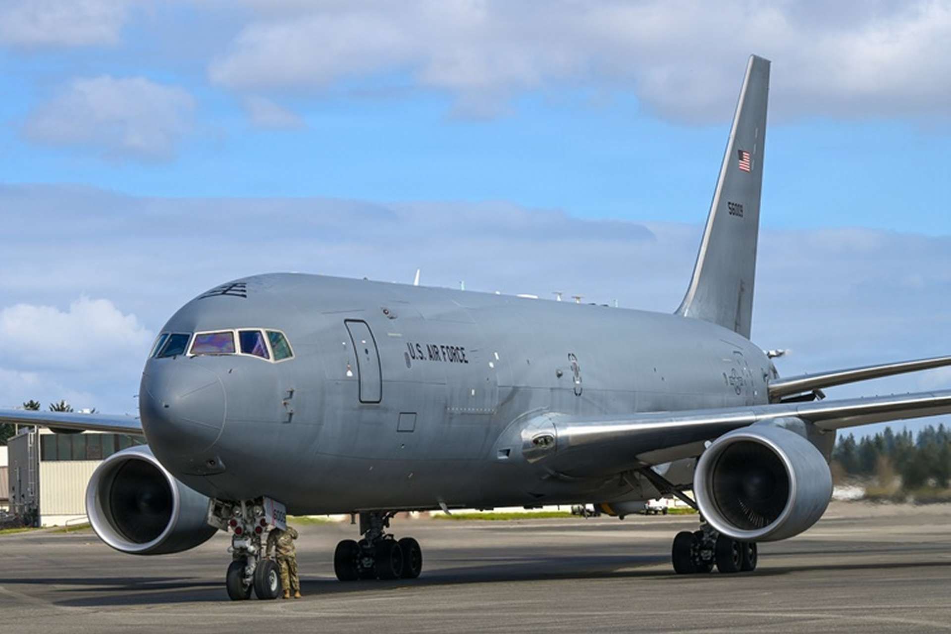 A new KC-46A Pegasus arrives at McConnell Air Force Base as the U.S. Air Force expands its tanker fleet, reinforcing aerial refueling capacity, global reach, and multi-mission mobility for future contested operations (Picture source: U.S. DoW).