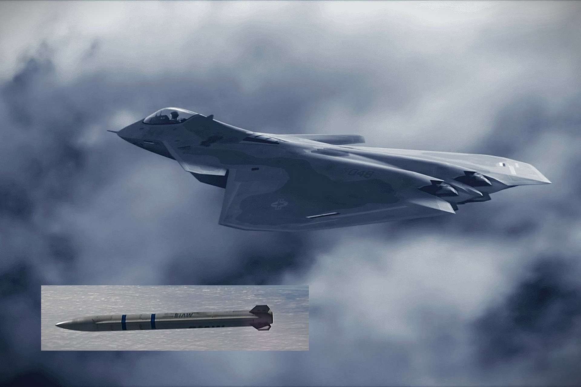 The U.S. Air Force has identified the future F-47 sixth-generation fighter as a launch platform for the Stand-In Attack Weapon (SiAW), highlighting its role in penetrating strikes against defended targets alongside air-superiority missions. The F-47 image used here is for illustrative purposes and was released by Pratt & Whitney, which is developing the XA103 adaptive-cycle engine under the U.S. Air Force’s Next Generation Adaptive Propulsion program (Picture Source: U.S. Air Force / Pratt & Whitney)