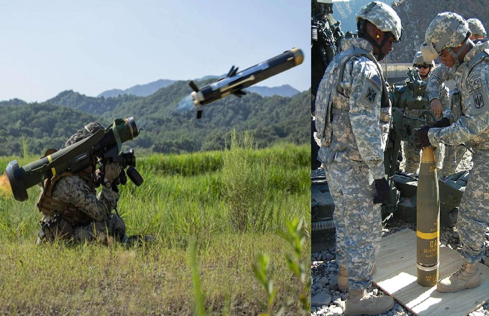 Excalibur delivers GPS-guided 155 mm precision fire out to 40–50 kilometers with meter-level accuracy, while Javelin provides fire and forget, top-attack anti-tank capability for frontline infantry with a tandem warhead effective against modern armor (Picture source: U.S. DoW).