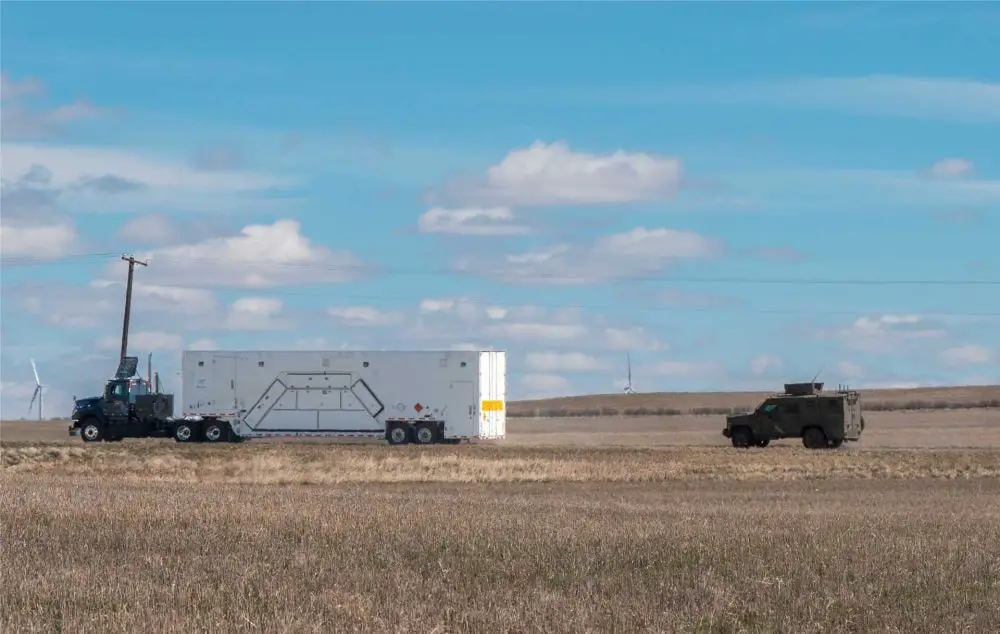 U.S. Airmen from Malmstrom Air Force Base execute the first operational mission with the new Payload Transporter Replacement near Great Falls, Montana, on April 8, 2026. Following initial fielding at F.E. Warren Air Force Base, this mission marks Malmstrom’s first operational use of the system, advancing modernization of ICBM maintenance capabilities. (U.S. Air Force photo by Senior Airman Jack Rodriguez Escamilla)