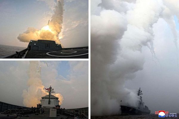 North Korea’s Choe Hyon class destroyer is a 5,000-ton missile-heavy warship built to launch land-attack, anti-ship, and air-defense weapons while extending Kim Jong Un’s sea-based deterrent (Picture source: KCNA).