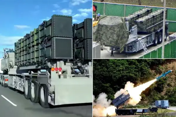 The HF-2E is assessed to have a baseline range of about 600 kilometers, while an extended-range Hsiung Sheng variant may exceed 1,200 kilometers, potentially placing military and industrial targets in eastern and central China, including areas near Shanghai and in Zhejiang Province, within reach. (Picture source: 東森新聞/ X account @RXRoy)