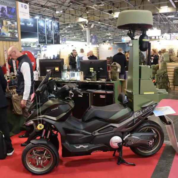 The mobility of the scooter allows deployment to sites that may be inaccessible to larger vehicles or fixed installations, such as narrow alleys, event perimeters, or hilly terrain, increasing flexibility. (Picture source: Army Recognition)