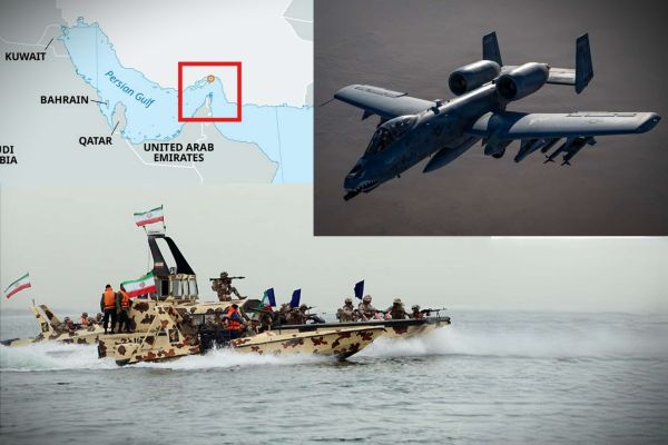 Gen. Dan Caine confirmed that U.S. A-10 Warthogs and AH-64 Apache helicopters are now operating against Iranian fast attack craft in the Strait of Hormuz, expanding Operation Epic Fury’s maritime security mission in one of the world’s most strategically vital waterways (Picture Source: U.S. CENTCOM / Iranian Media / Britannica)