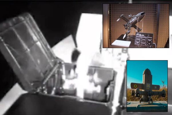 Ukraine shows maritime drone launching FPV interceptor, possibly Sting II or Skyfall P1 Sun though not officially confirmed, to destroy Russian UAV in flight (Picture source: Ukrainian MoD/ Wild Hornets/ArmyRecognition)