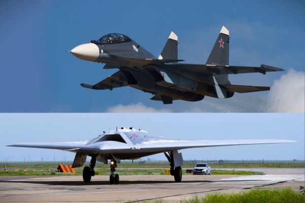 Russia is evaluating a manned-unmanned teaming concept that would integrate Su30SM multirole fighters with S70 Okhotnik unmanned combat aerial vehicles to enhance future air combat capability and force structure flexibility (Picture Source: Rostec / Russian Social Media)