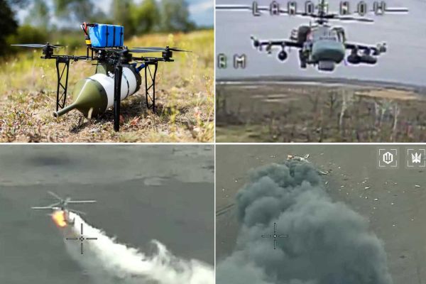 The Ukrainian drone used to shoot down the Russian Ka-52 attack helicopter in flight was a fiber-optic FPV system produced by General Chereshnya, specifically from the OPTIX series that was officially certified in late December 2025. (Picture source: Telegram/USF Army)