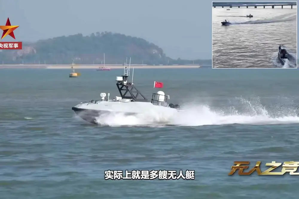 When analyzing this exercise more closely, the swarm executed a sequence of patrol, monitoring, and interception tasks under a command model that required limited operator input after mission initiation, which might be useful in the event of a future war with the US. (Picture source: China/CCTV)