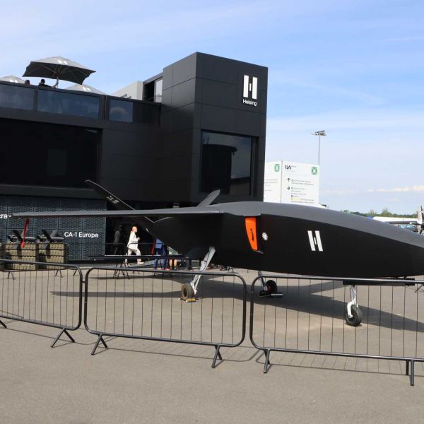Unveiled in September 2025 at Grob Aircraft's Tussenhausen facility, Helsing's CA-1 Europa is making its first appearance at an ILA show. (Picture source: Army Recognition)